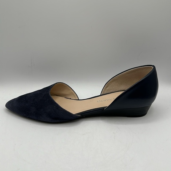 Franco Sarto Hull navy blue open side wedge heel shoes, size 7.5 - Picture 3 of 10